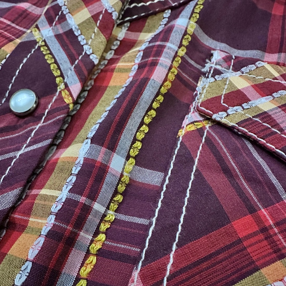🔥 CEDAR ROSE Western Rodeo Pearl Snap Button Shirt - Picture 5 of 6